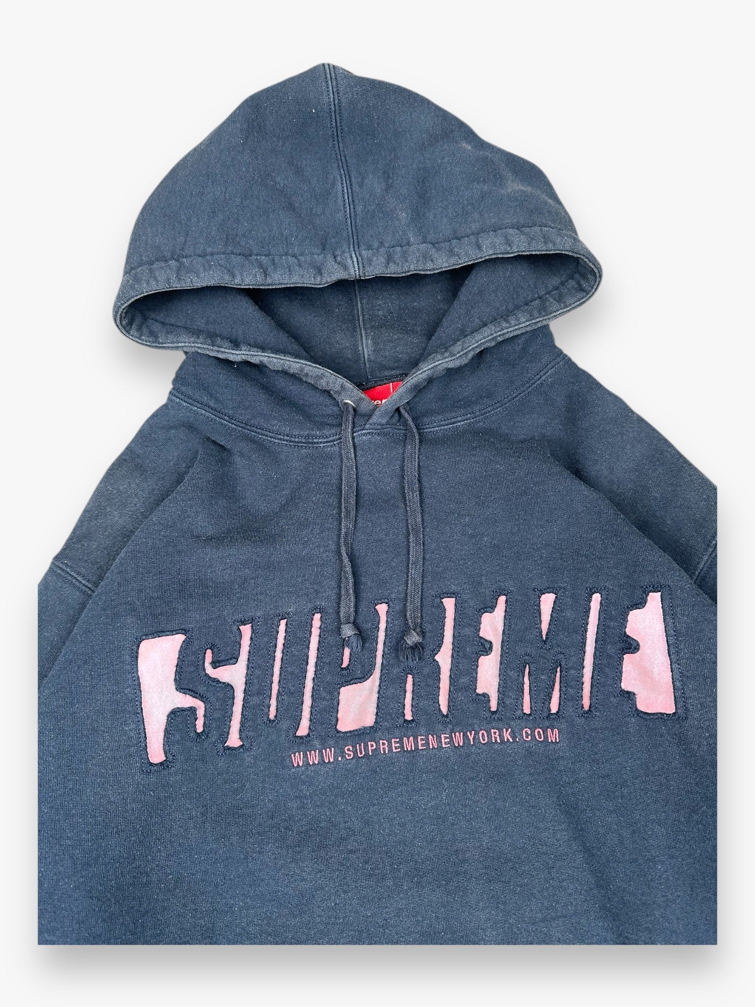 Sweatshirt Hoodie Supreme Reflective Cutout Navy SS20