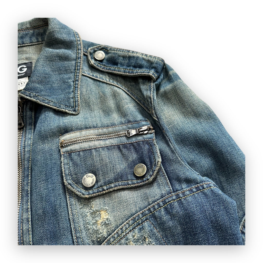 Jacket Dolce & Gabbana Denim Multi Pocket Zip