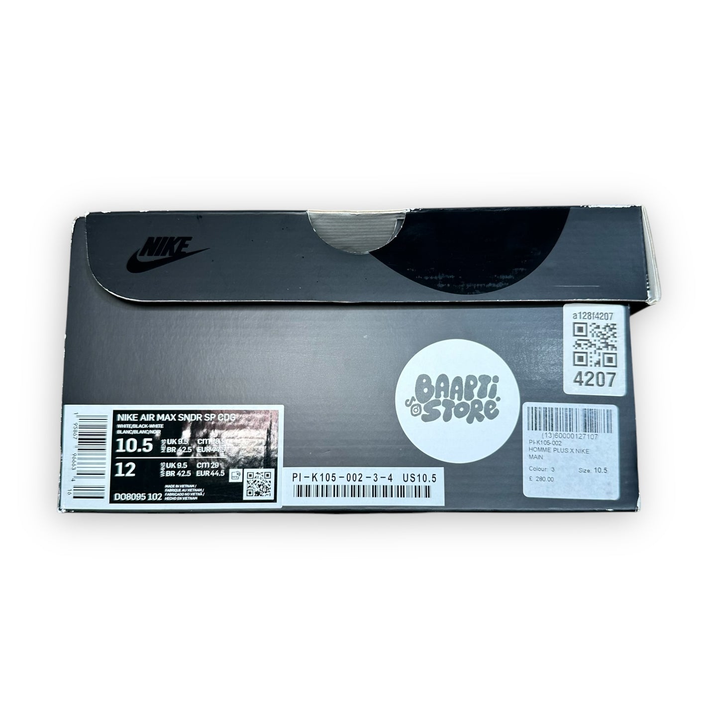 EU44.5 - US10.5 - UK9.5 • Air Max Sunder Comme des Garcons White