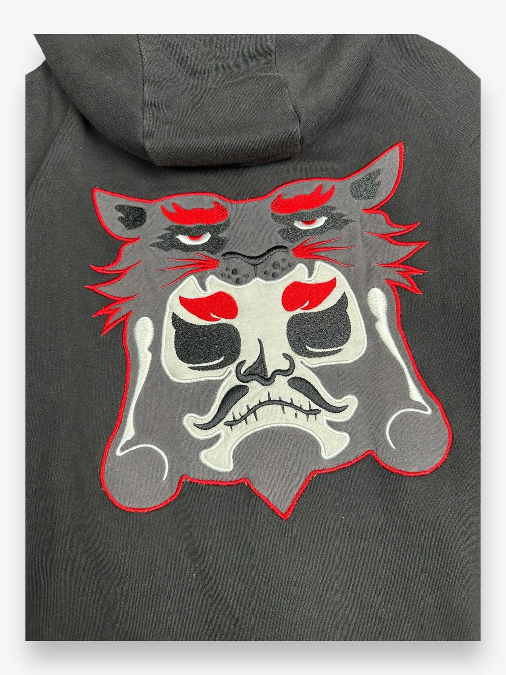 Evisu Zip Up Hoodie Black Red