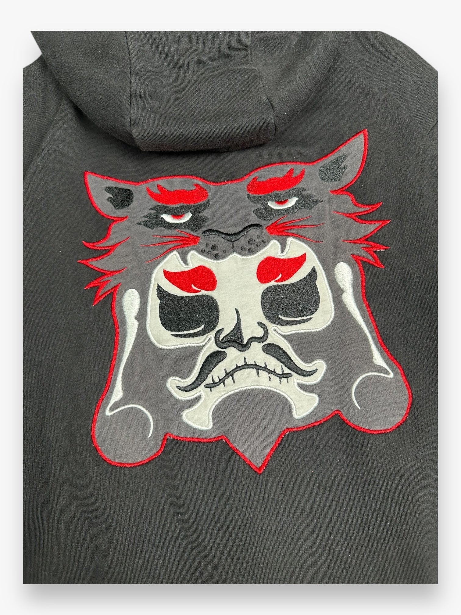 Evisu Zip Up Hoodie Black Red