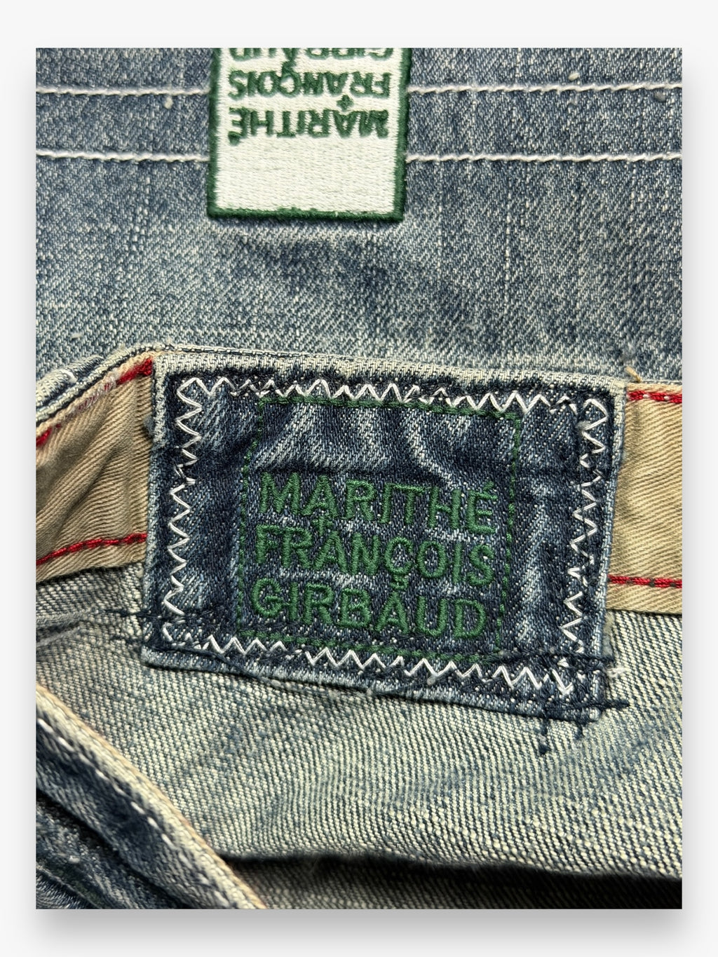 Marithe + Francois Girbaud Embroidered SAMPLE Jeans Faded Grey