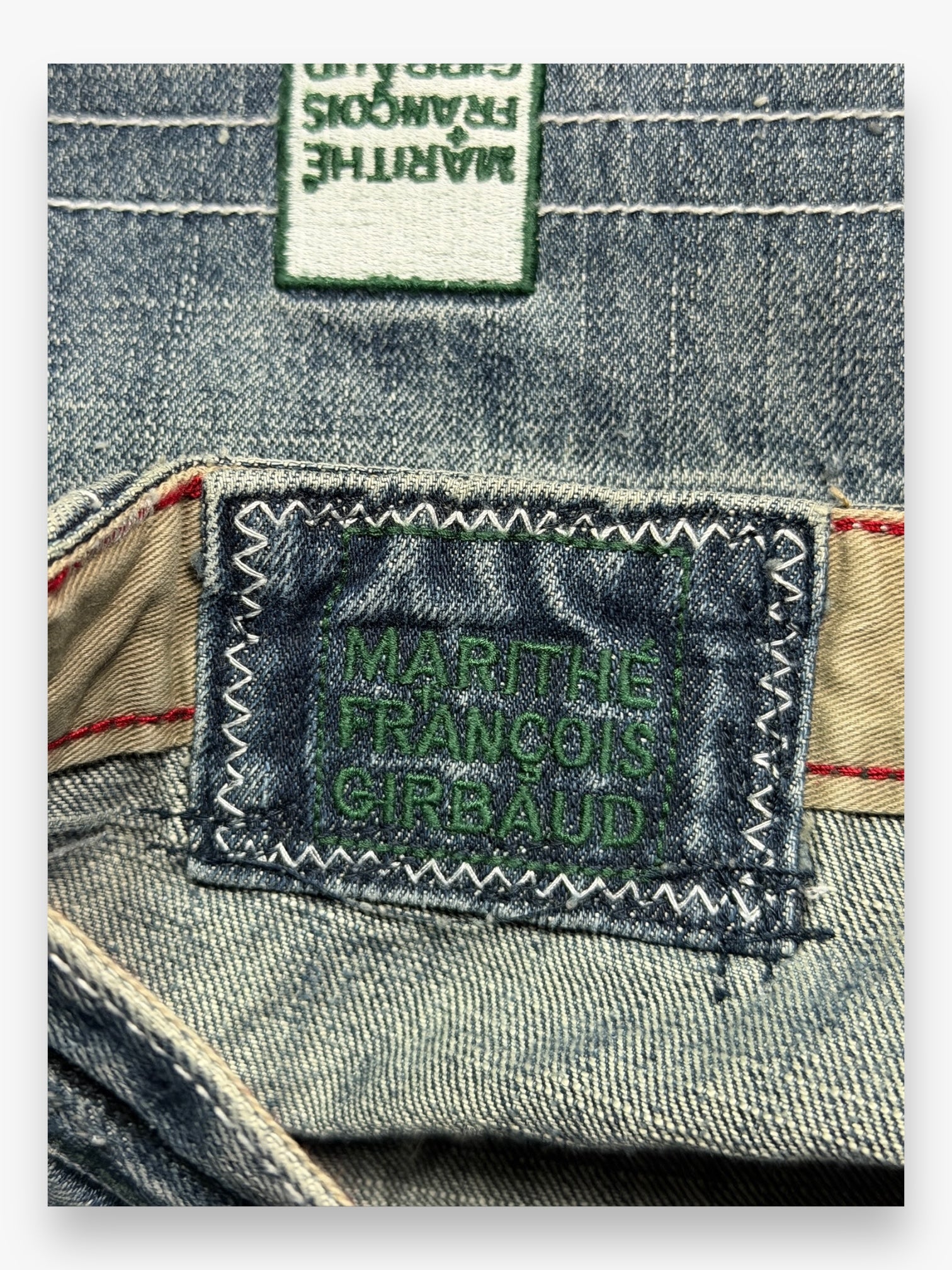 Marithe + Francois Girbaud Embroidered SAMPLE Jeans Faded Grey