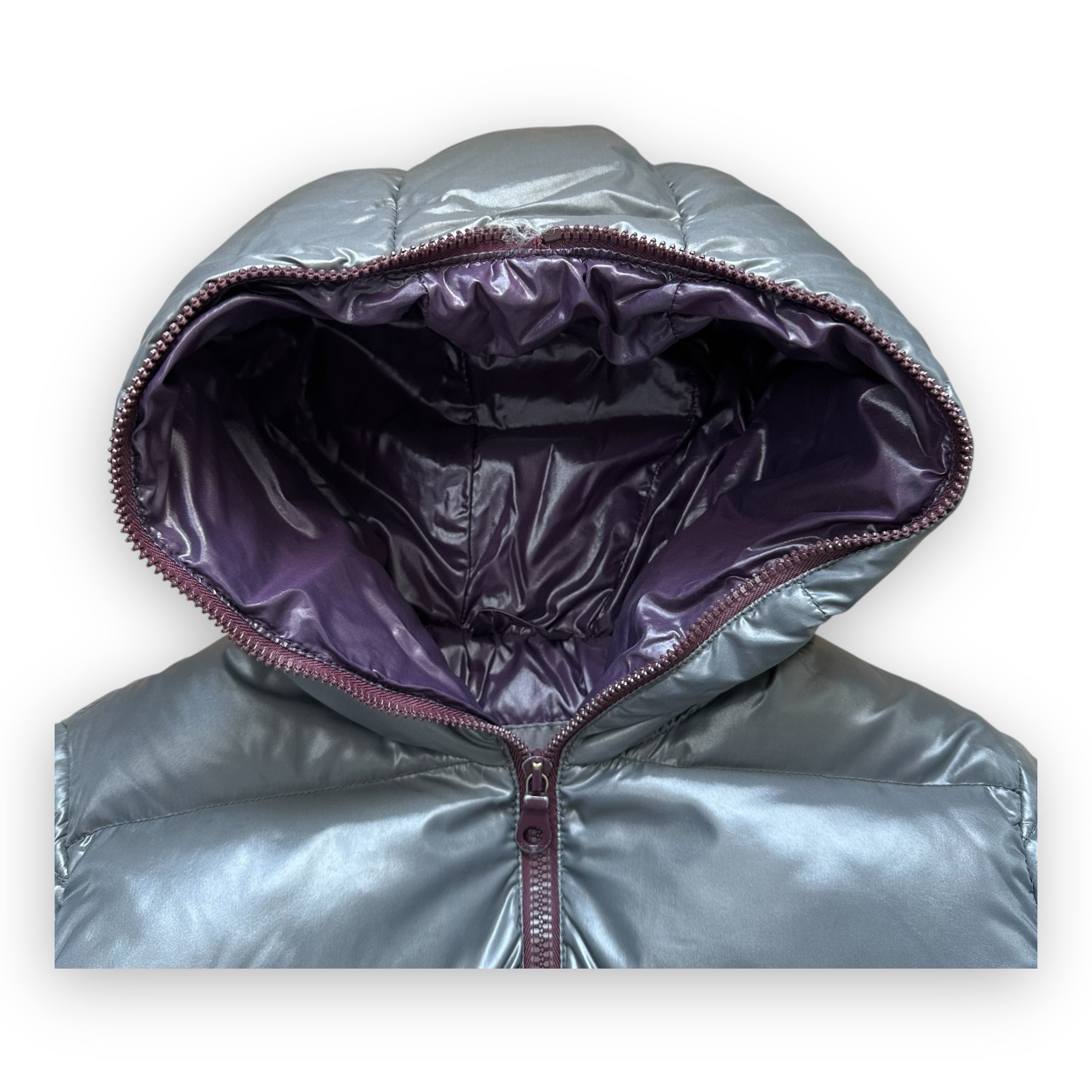 Puffer Jacket Duvetica Full Zip Grey Purple