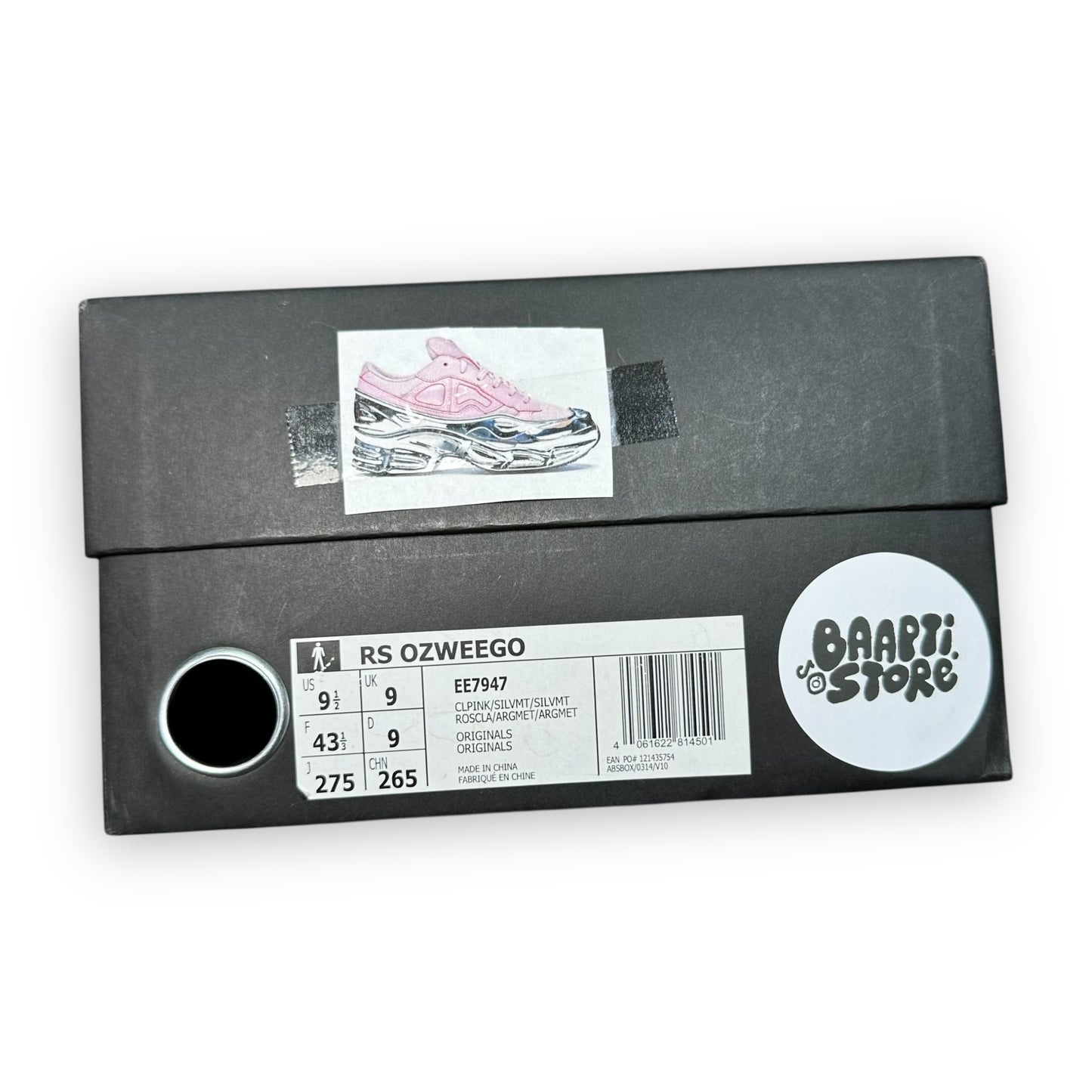 EU43 - US9.5 - UK8.5 • Ozweego Raf Simons Clear Pink Silver Metallic