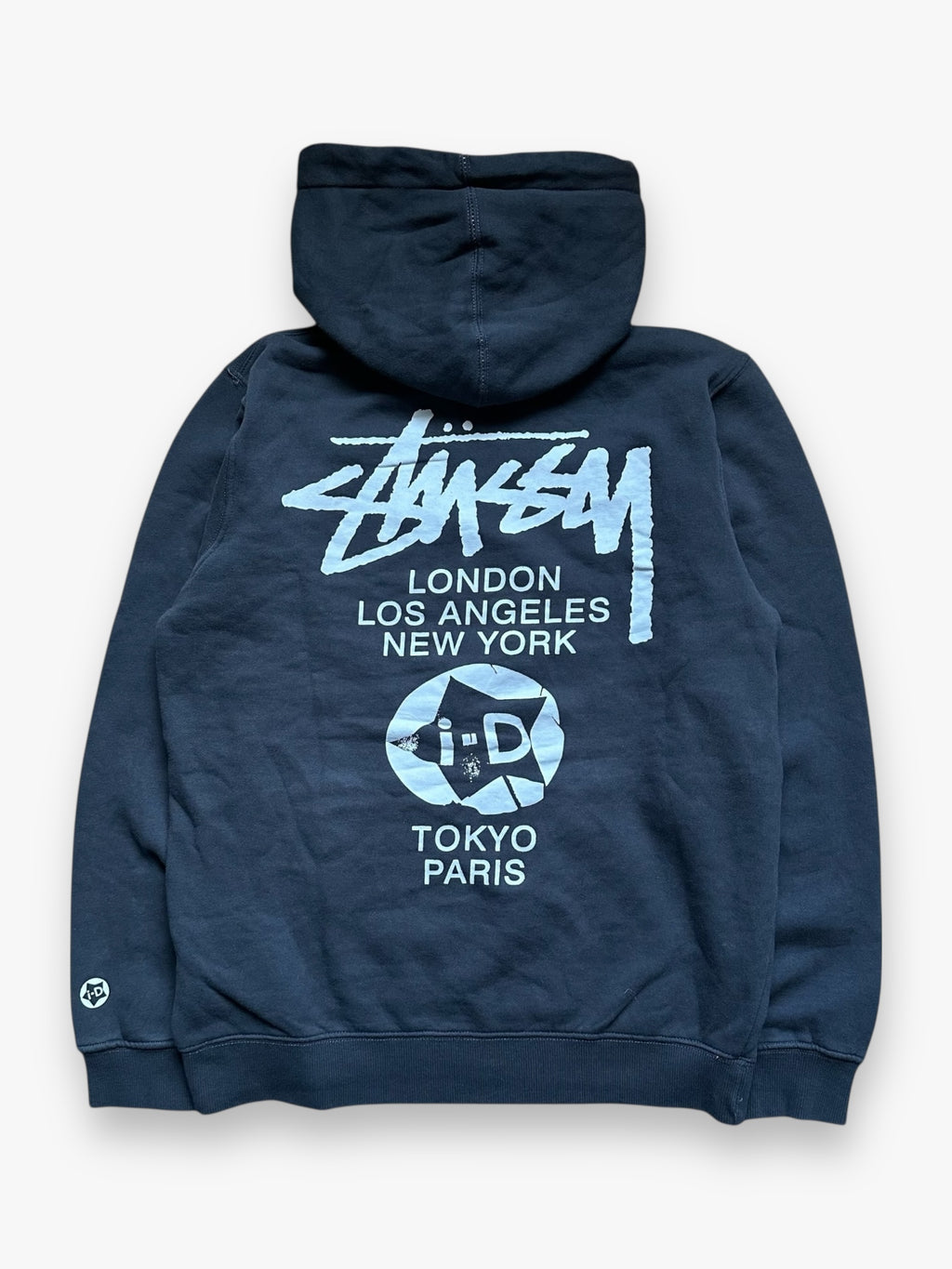 Stussy x ID World Tour Hoodie Sweatshirt Dark Gray