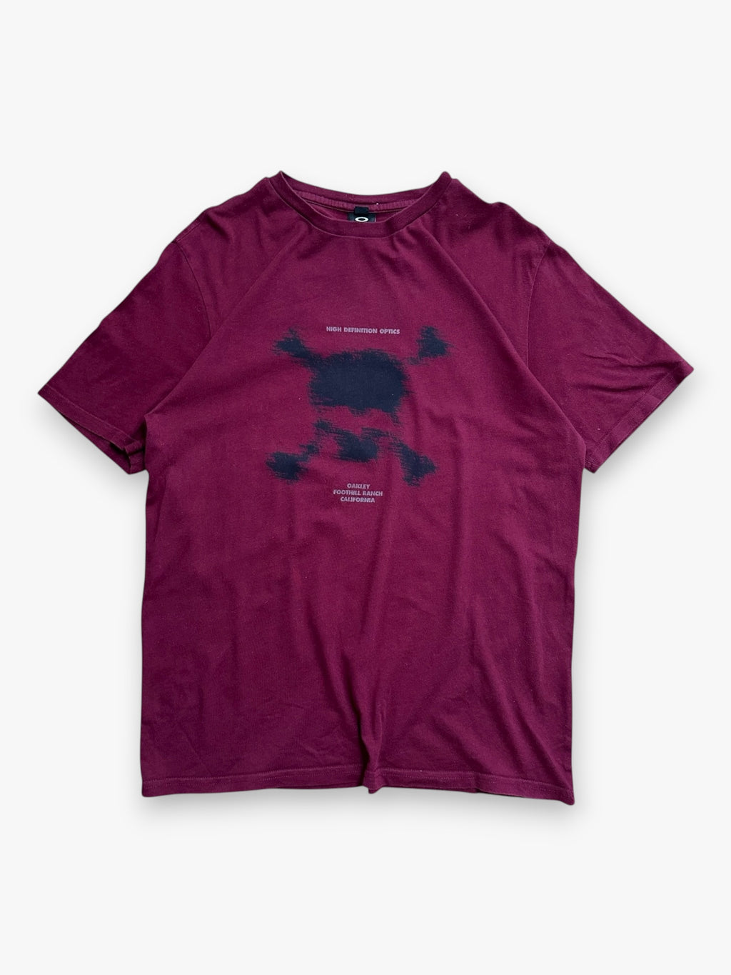 Tee Oakley Skull Face Burgundy