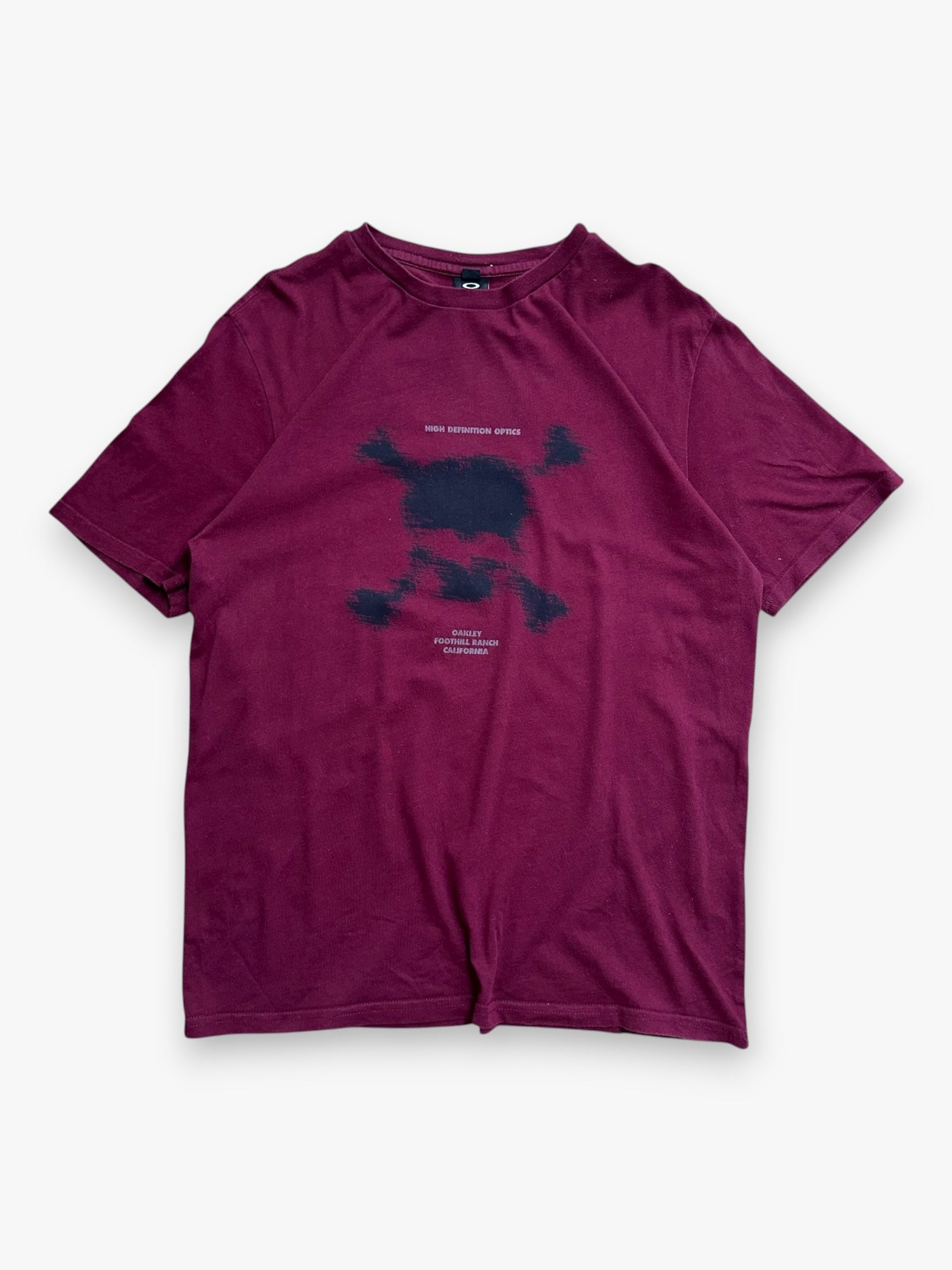 Tee Oakley Skull Face Burgundy