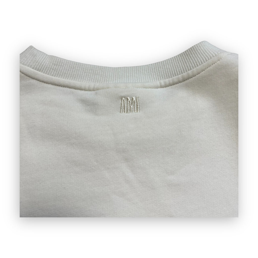 Sweatshirt Crewneck Ami Paris Cream