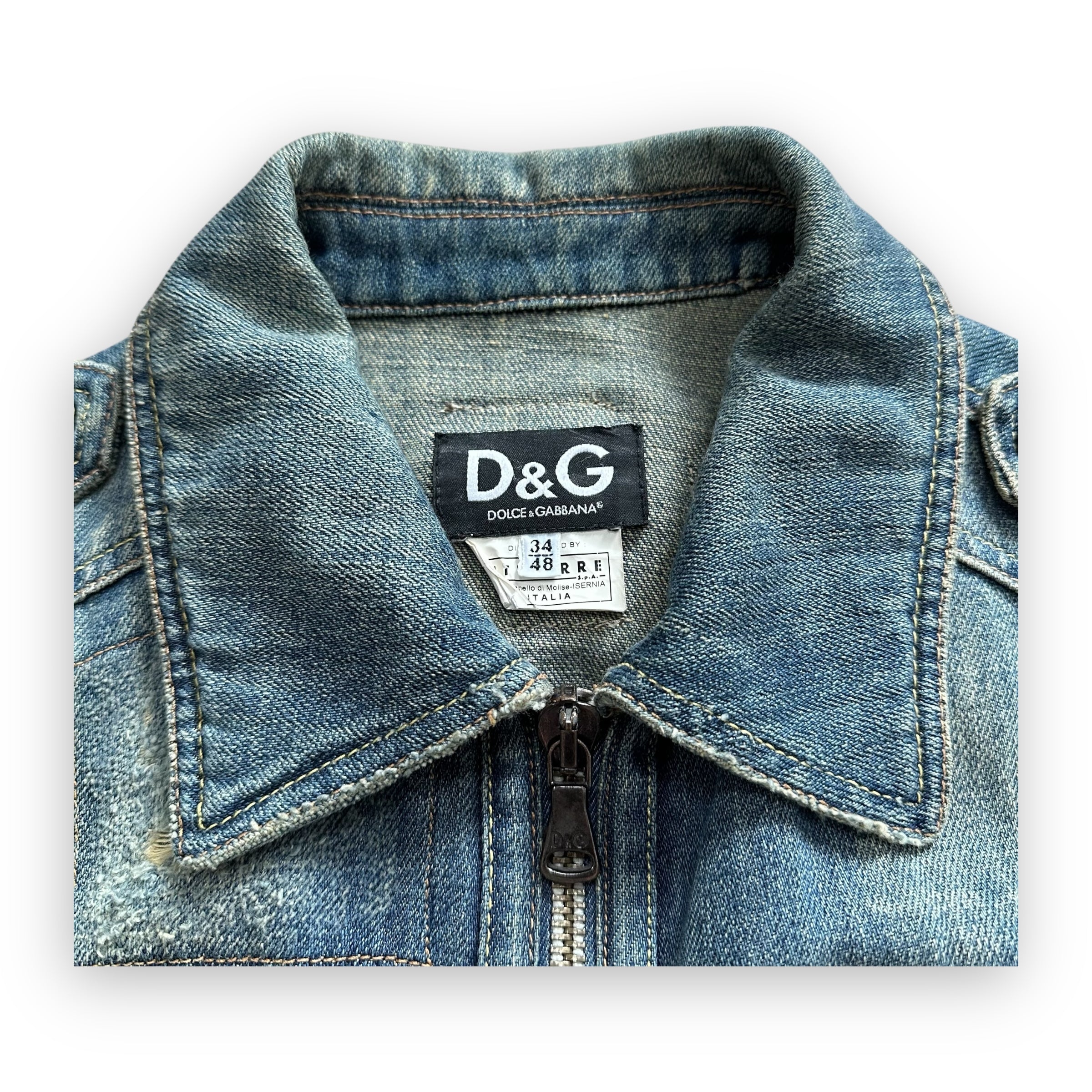 Jacket Dolce & Gabbana Denim Multi Pocket Zip