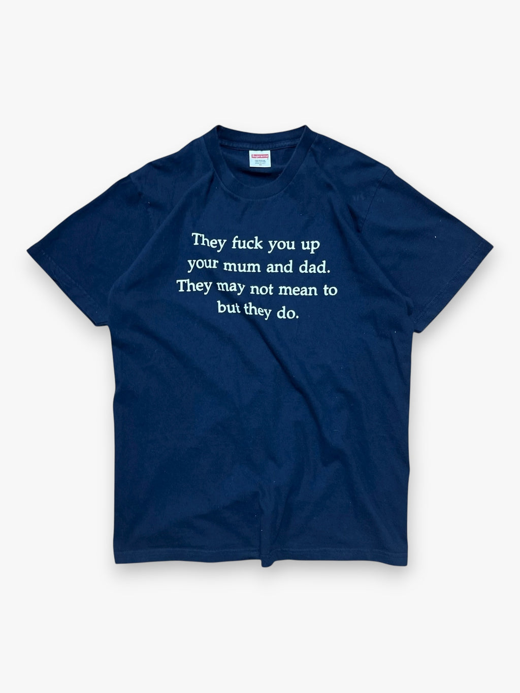 Tee Supreme They Fuck You Up Navy FW16