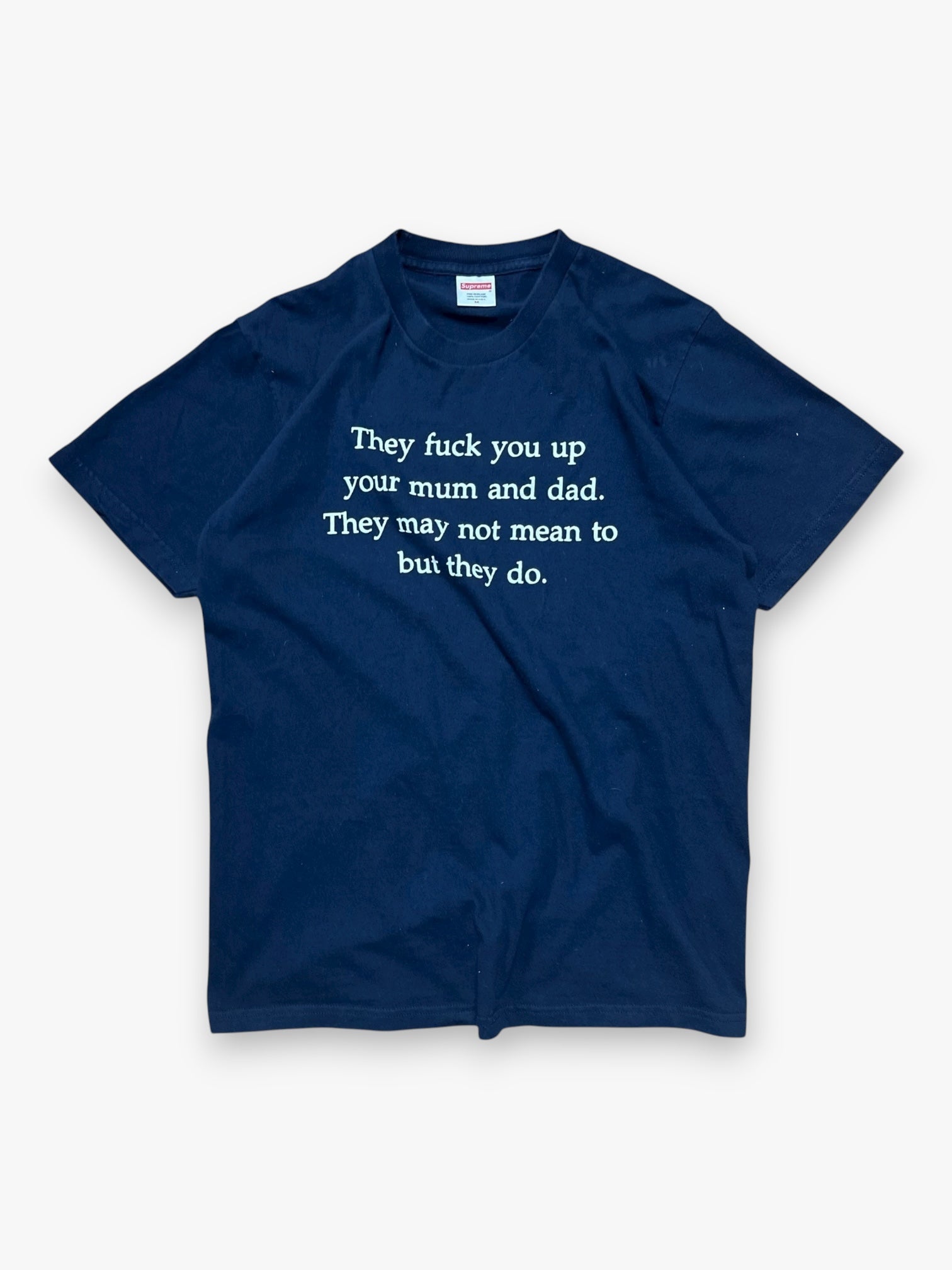 Tee Supreme They Fuck You Up Navy FW16