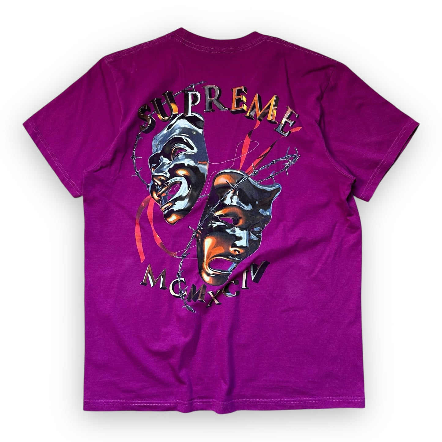 Tee Supreme Laugh Now Magenta SS20 (L)