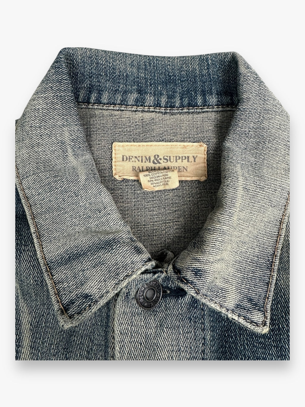Ralph Lauren Denim & Supply Faded Denim Jacket Eagle USA