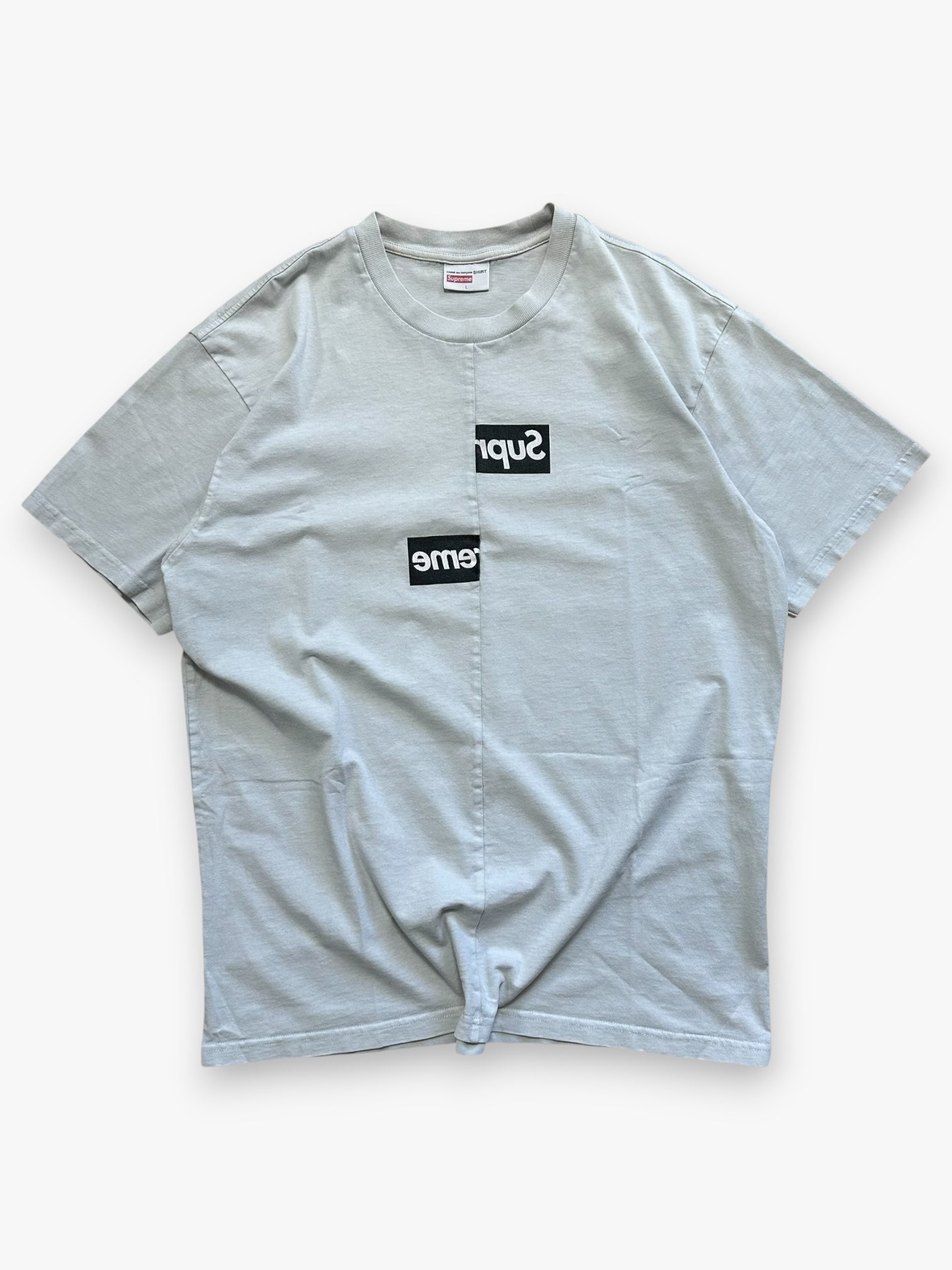 Tee Supreme x Comme des Garcons SHIRT Split Box Logo White FW18