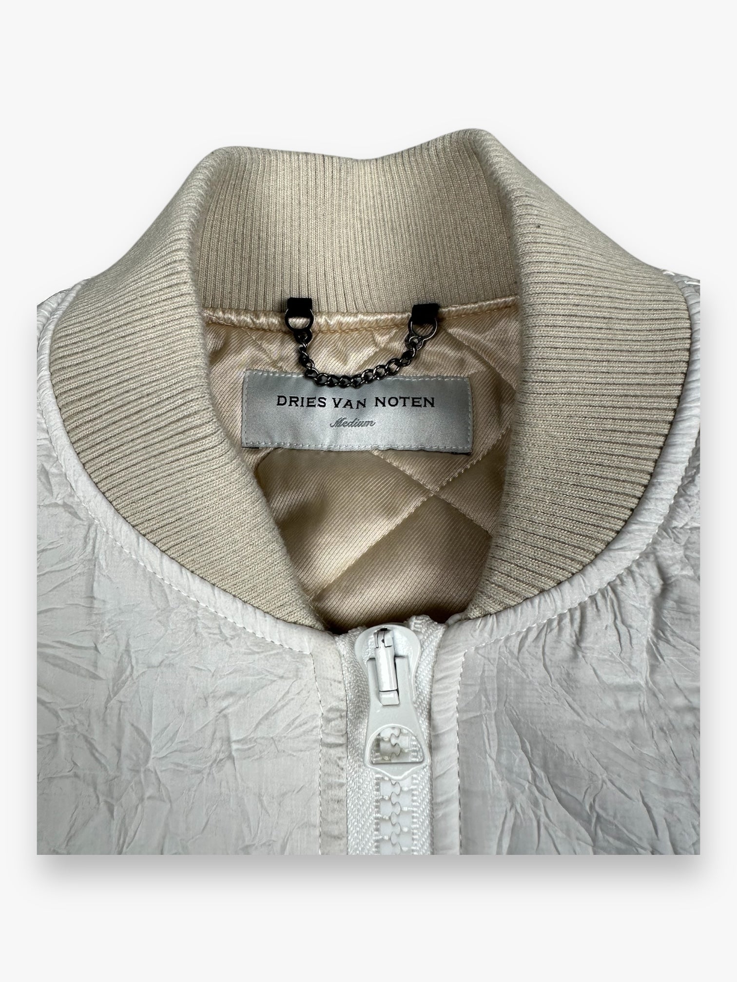 Jacket Dries Van Noten Bomber Zip Vellow White