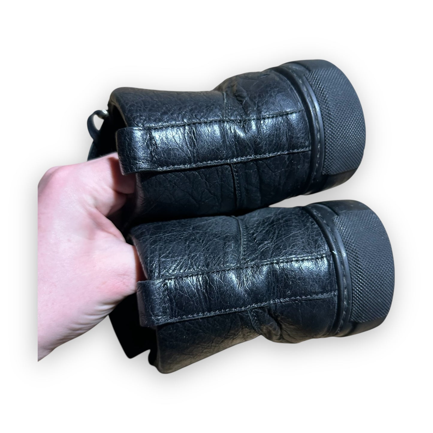 EU42.5 - US9 - UK8 • Balanciaga Arena High Leather Black