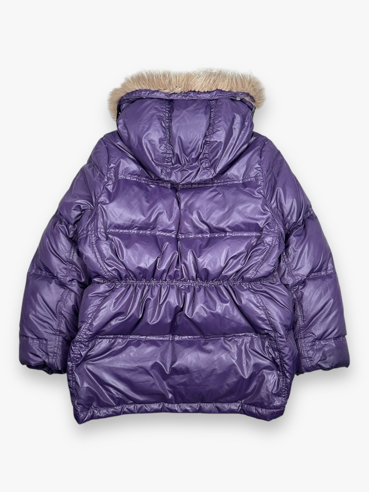 Burberry Black Label Japan Fur Puffer Jacket Purple