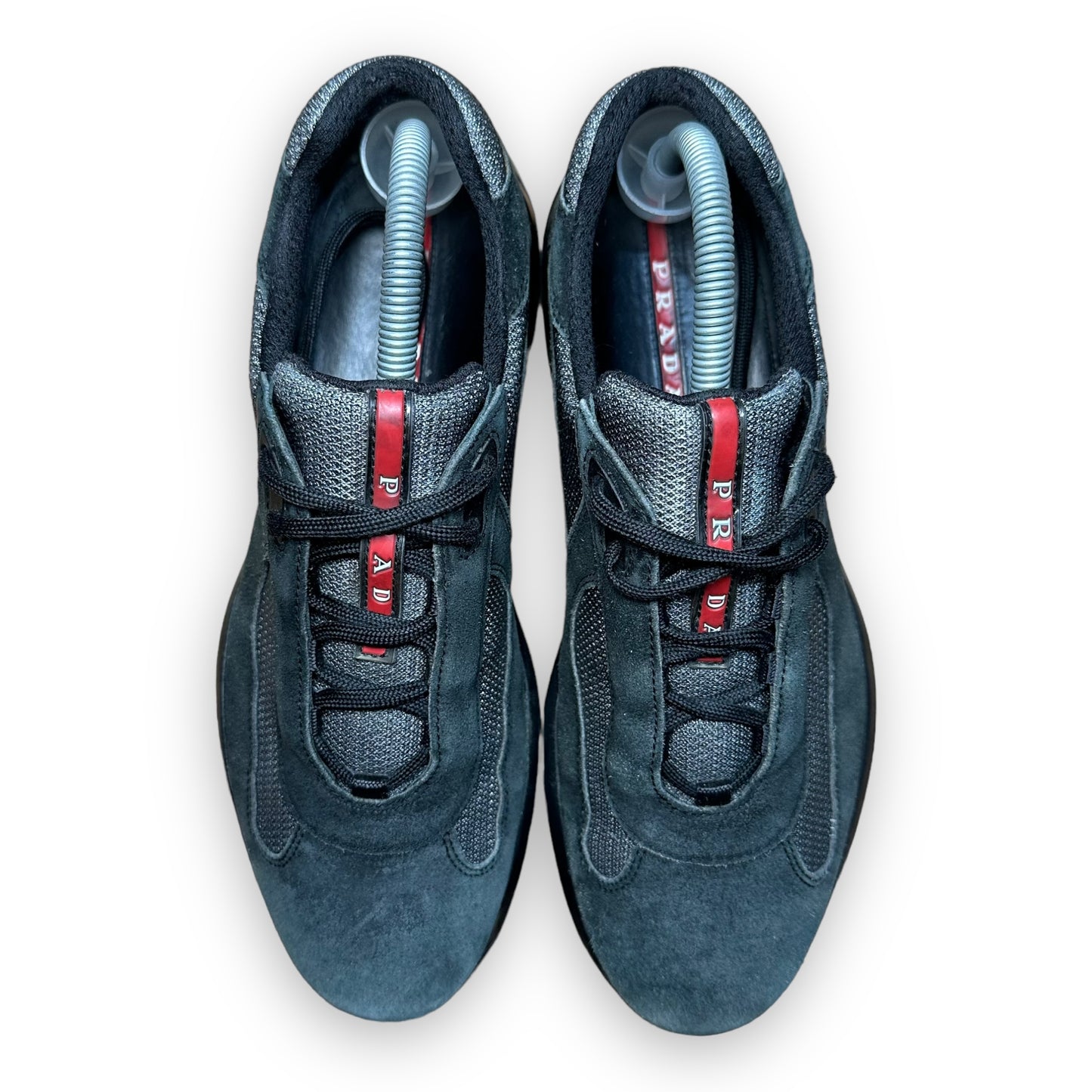 EU41 - US8 - UK7 • vintage Prada America’s Cup Black Suede