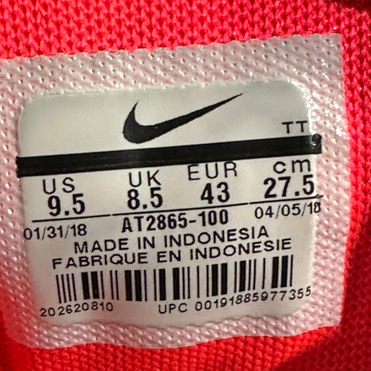 EU43 - US9.5 - UK8.5 • Air Max 95 OG Solar Red