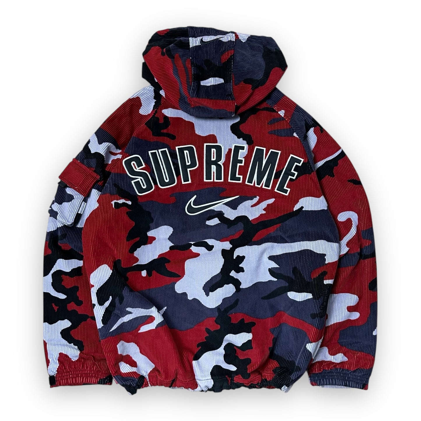 Jacket Supreme Nike Arc Corduroy Hooded Red Camo SS22 (S)