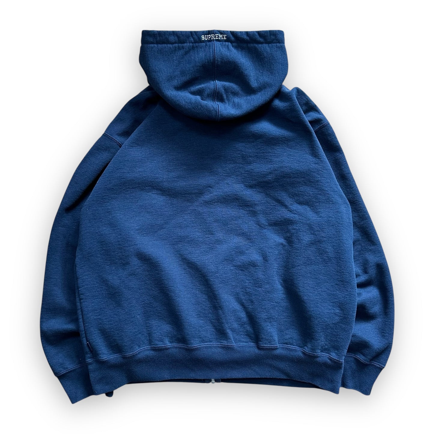 Sweatshirt Hoodie Zip Supreme S Logo Navy FW24 (M)