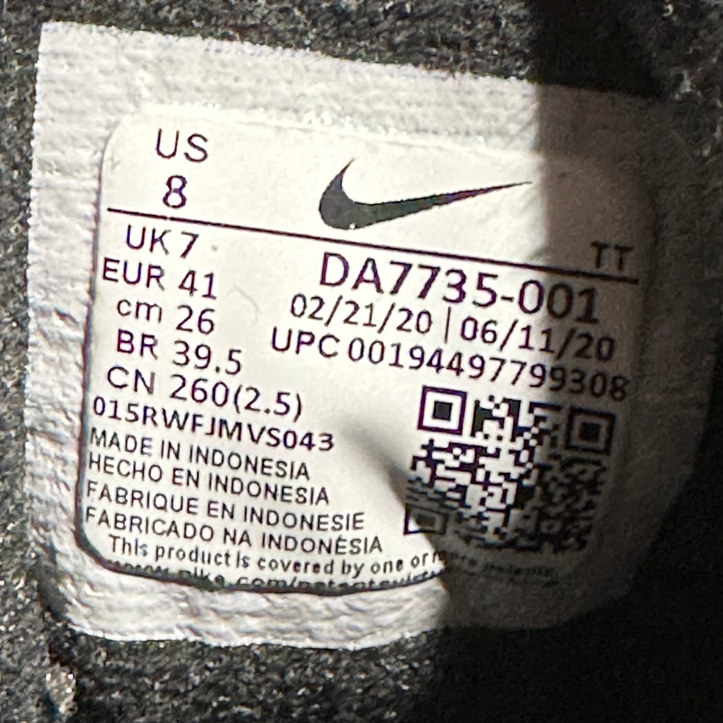 EU41 - US8 - UK7 • Air Max 95 Footprint
