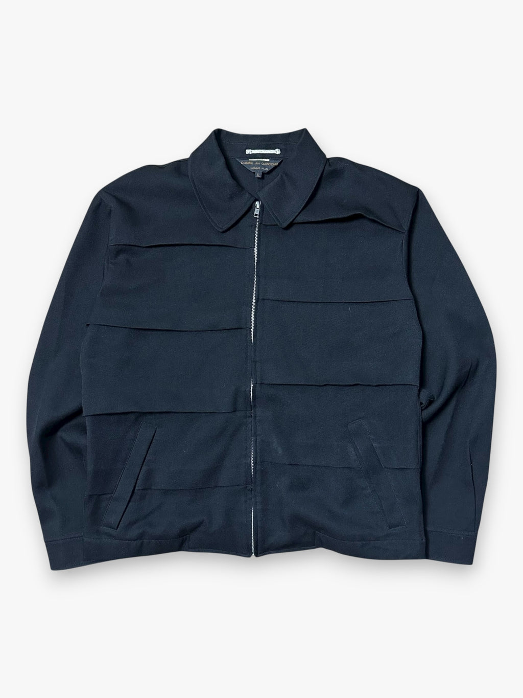 Jacket Comme des Garcons Homme Plus Garment Treated Layered Zip Black SS19