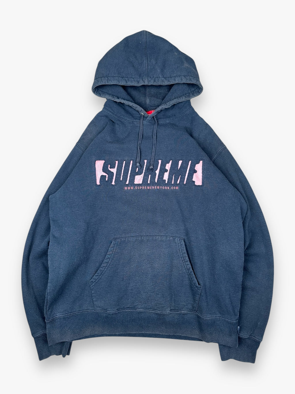 Sweatshirt Hoodie Supreme Reflective Cutout Navy SS20