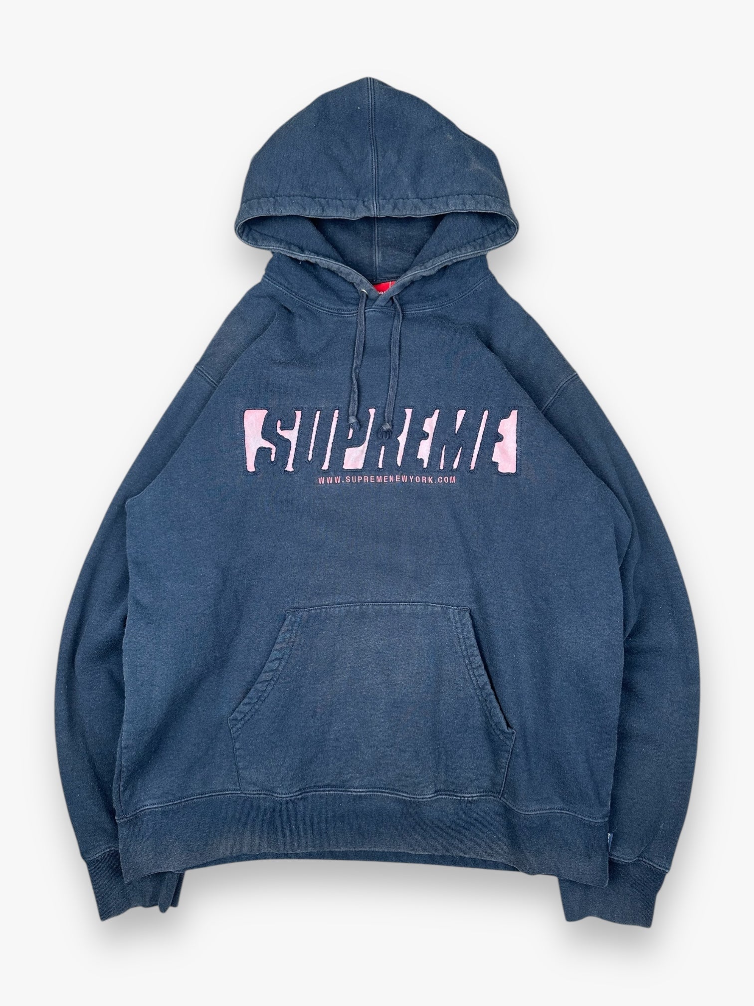 Sweatshirt Hoodie Supreme Reflective Cutout Navy SS20