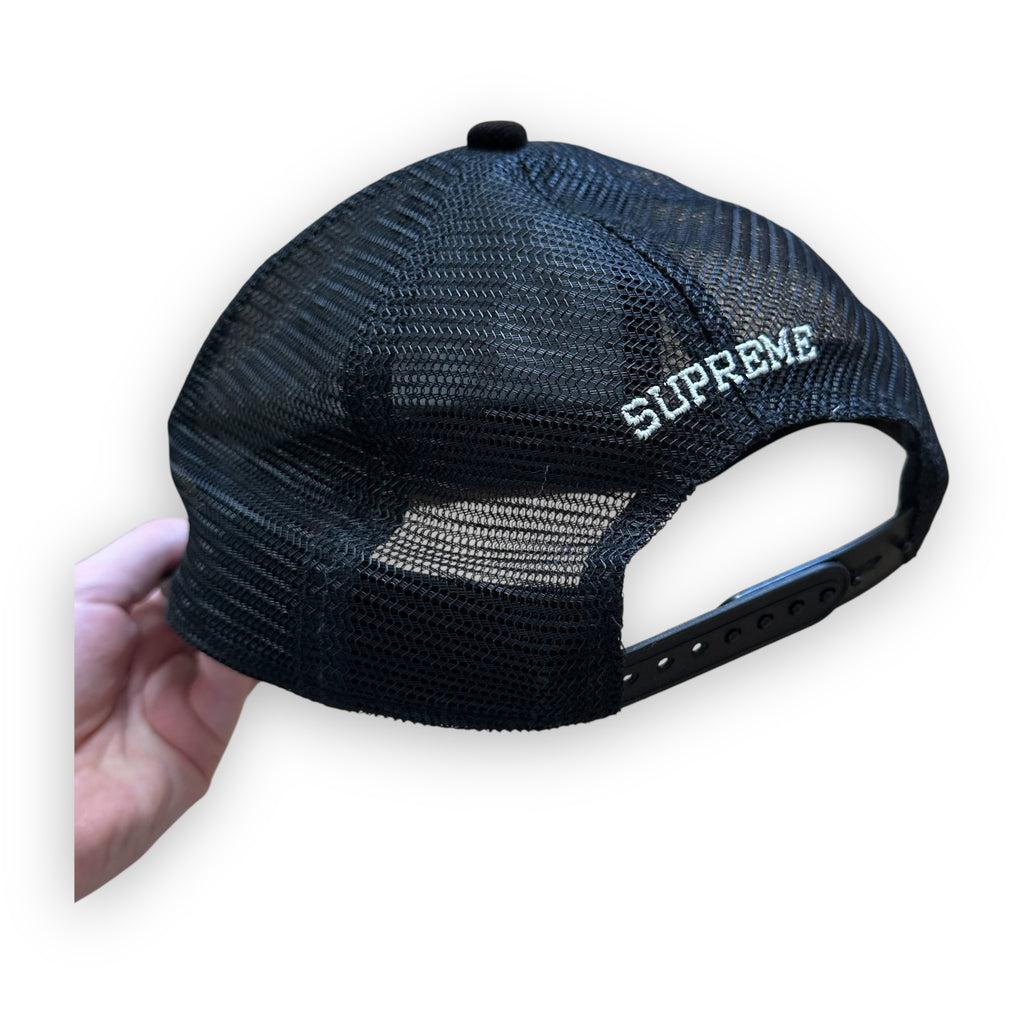 Cap Supreme Studded Velvet Mesh Back 5-Panel Black FW21