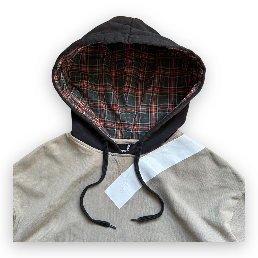 Sweatshirt Hoodie Raf Simons Fred Perry Tape Details Soft Grey