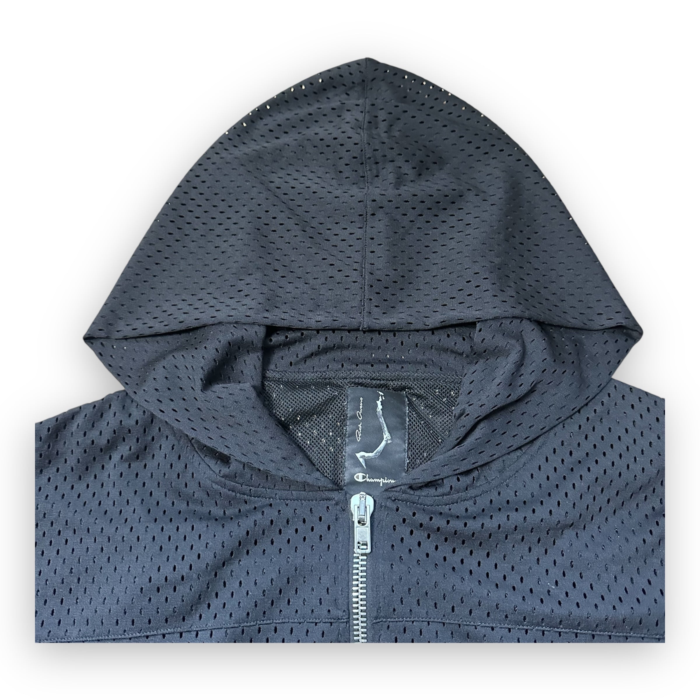 Jacket Rick Owens x Champion Mesh Hooded Windbreaker Black