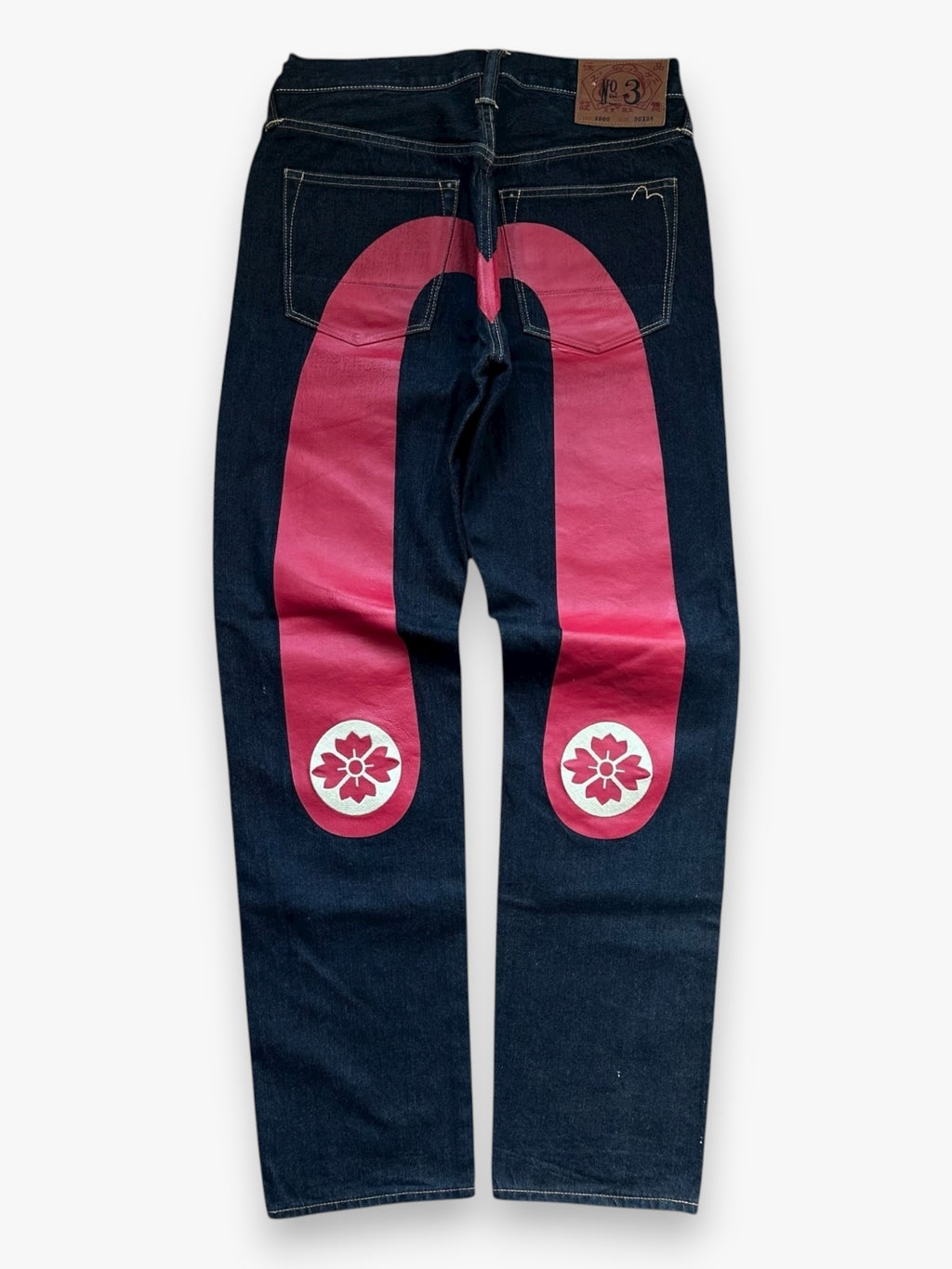 Jeans Evisu Daicock Lot 2000 Embroidery Red