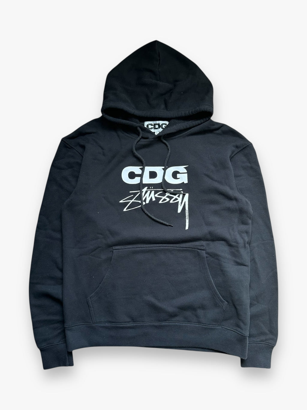 Sweatshirt Hoodie CDG Stussy Black