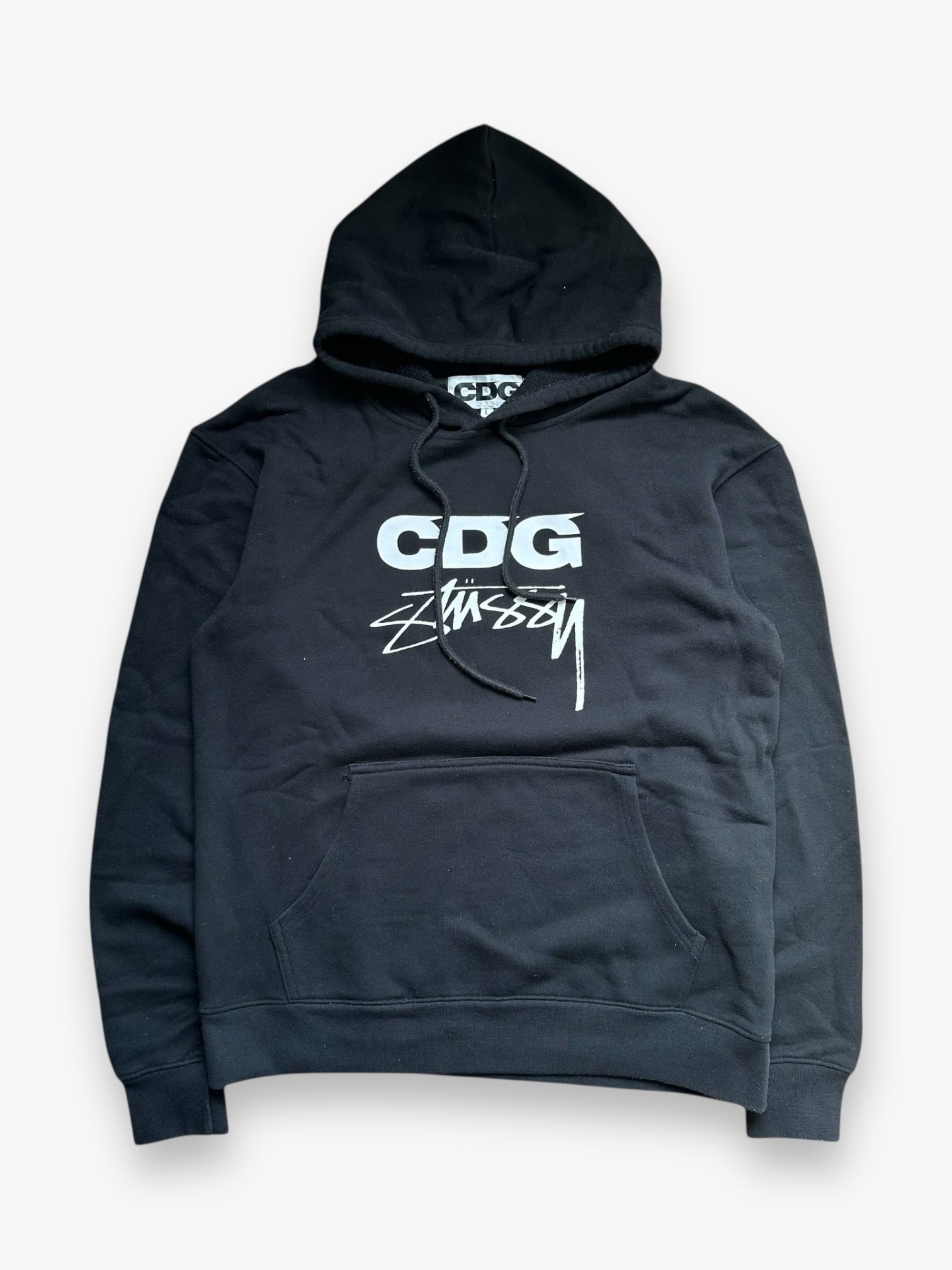 Sweatshirt Hoodie CDG Stussy Black