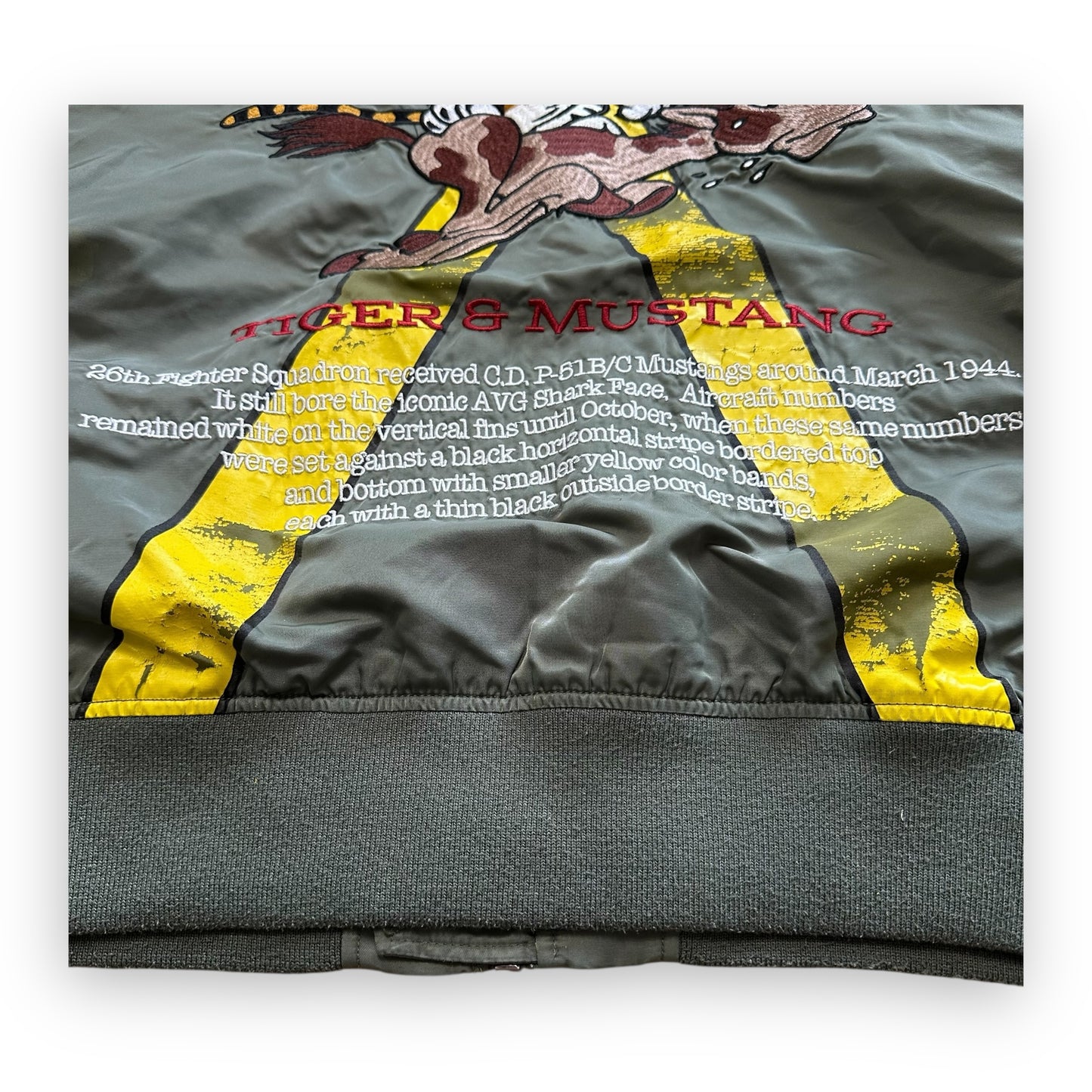 Jacket Avirex Bomber Pilot L-2b 26th Fighter Squadron Kaki Vintage (L)