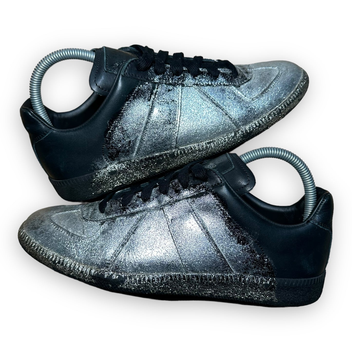 EU40 - US7 - UK6 • Maison Margiela Replica GAT Black Silver Glitter