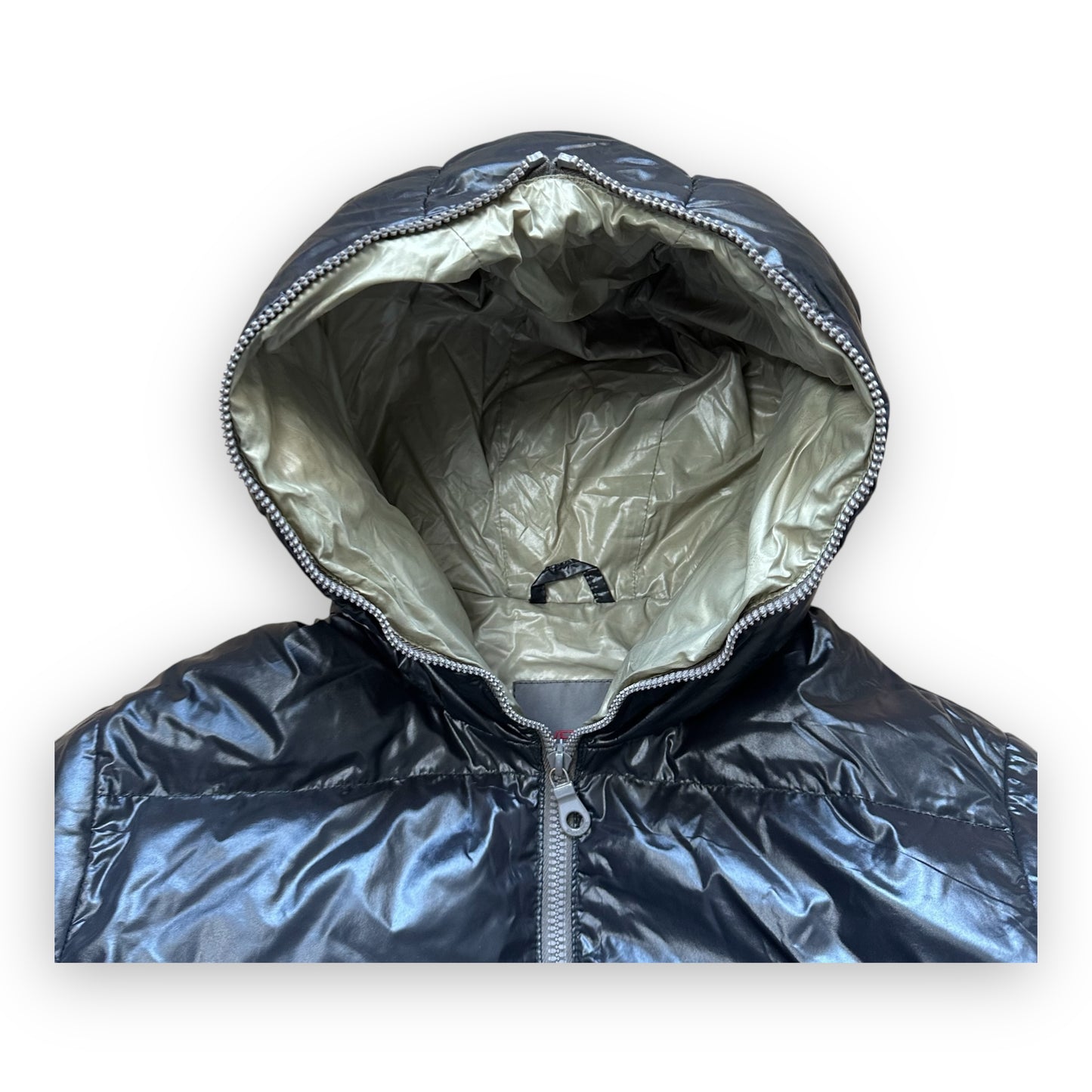 Puffer Jacket Duvetica Full Zip Black Sage Green (S)
