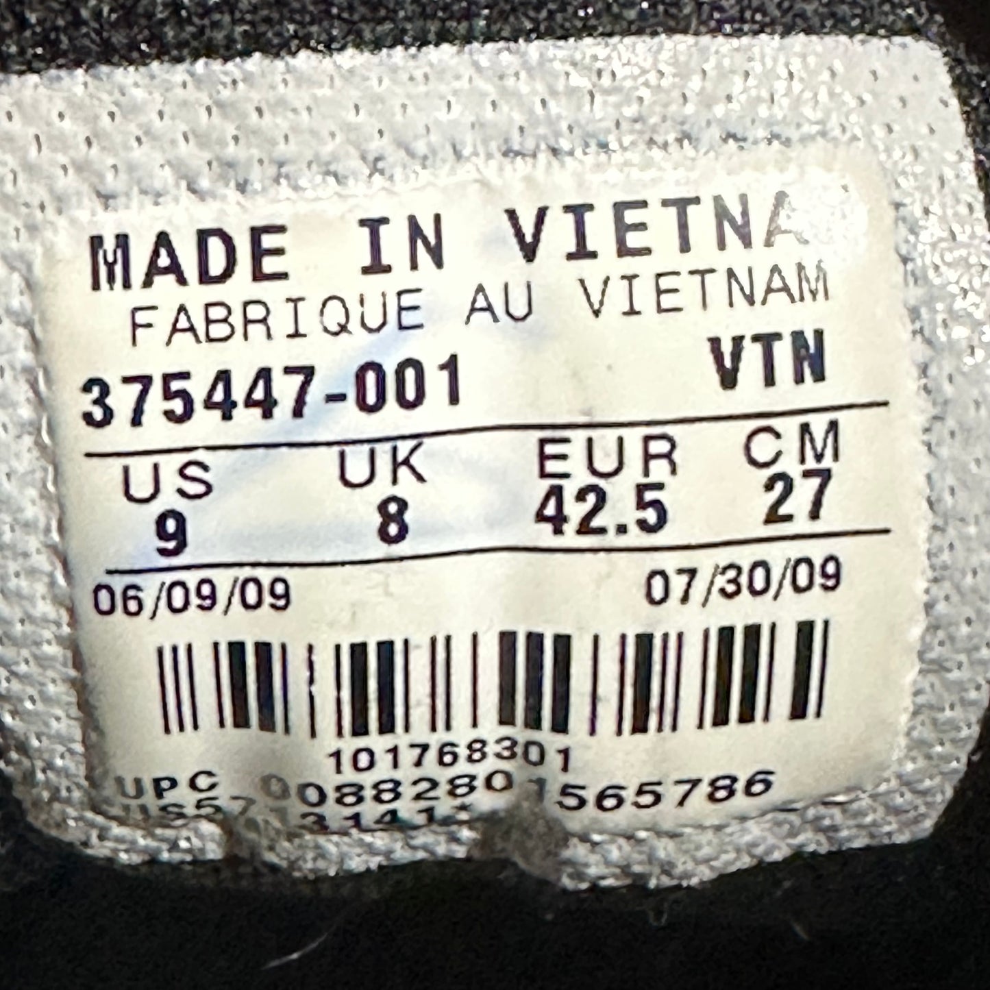EU42.5 - US9 - UK8 • Air Alvord 7 Black Yellow (2009)