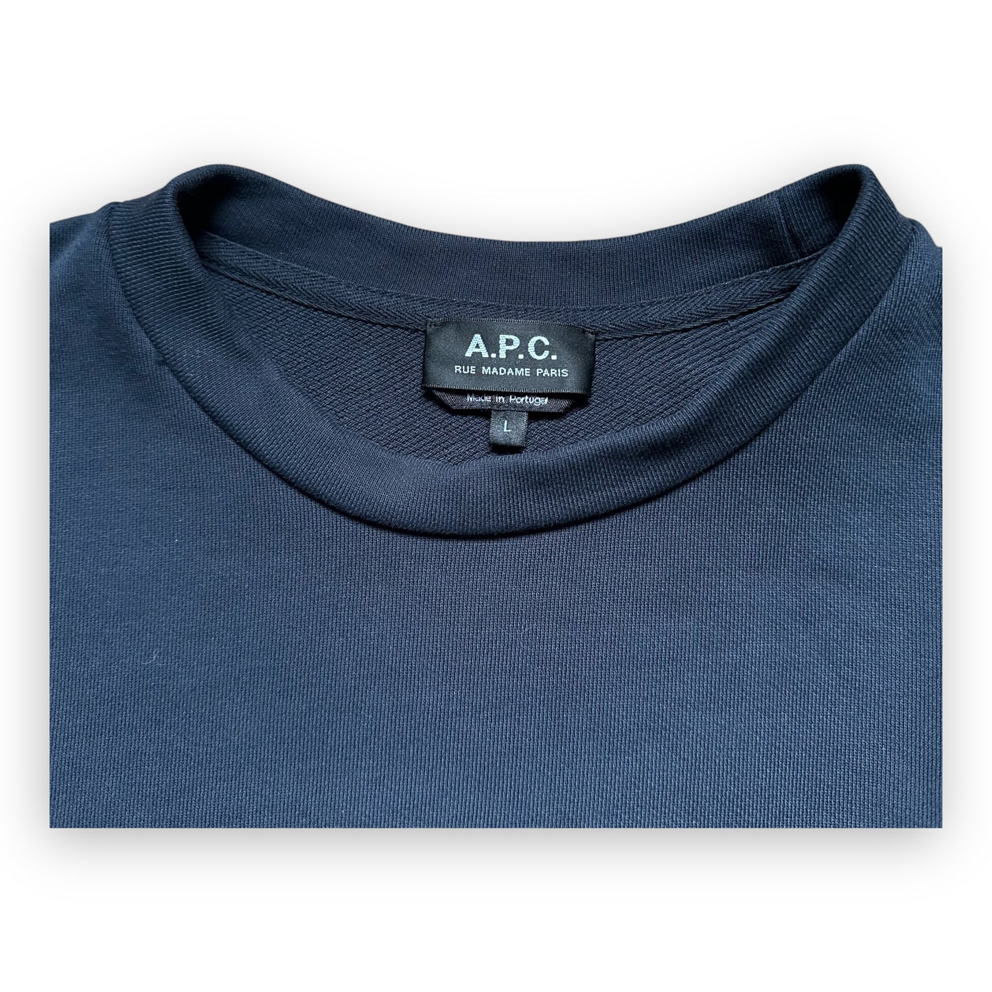 Sweatshirt Crewneck A.P.C Decal Logo Navy (L)