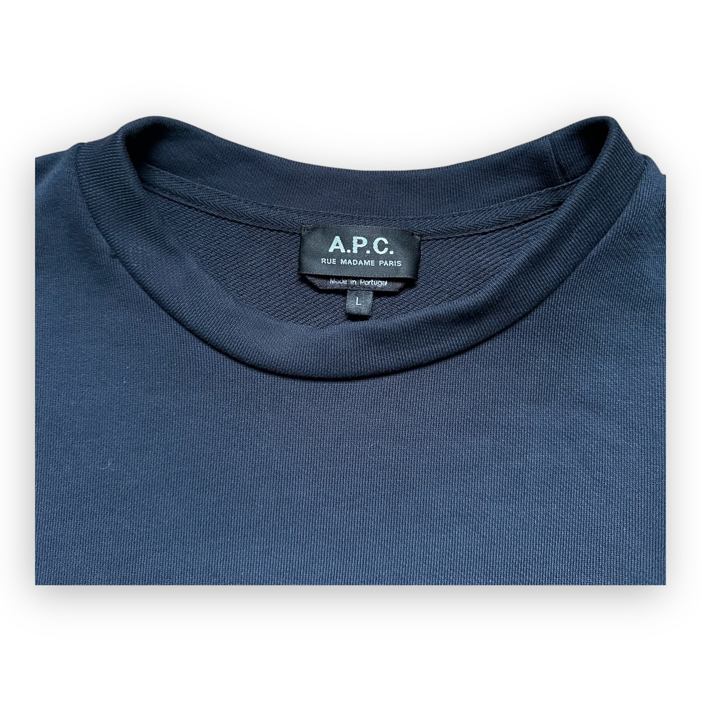 Sweatshirt Crewneck A.P.C Decal Logo Navy