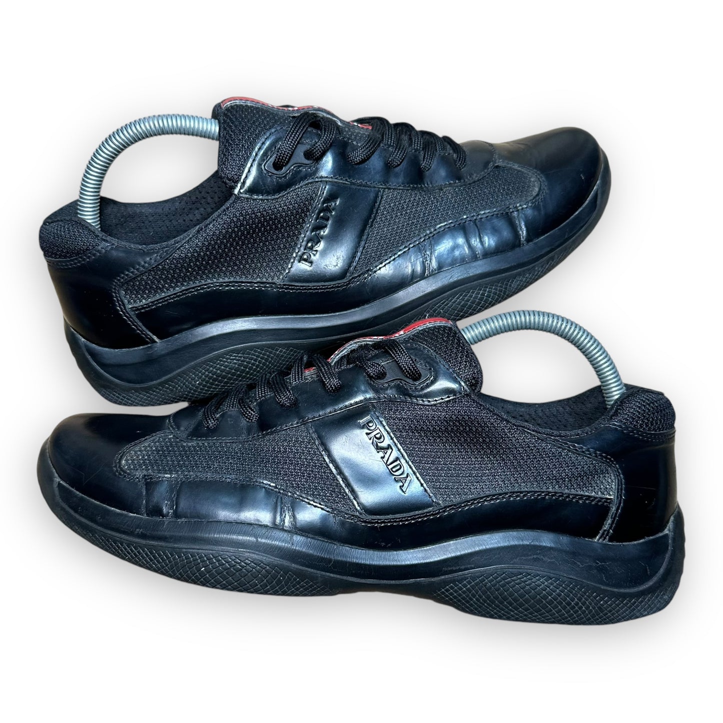 EU43 - US9.5 - UK8.5 • vintage Prada America’s Cup Black Patent v2