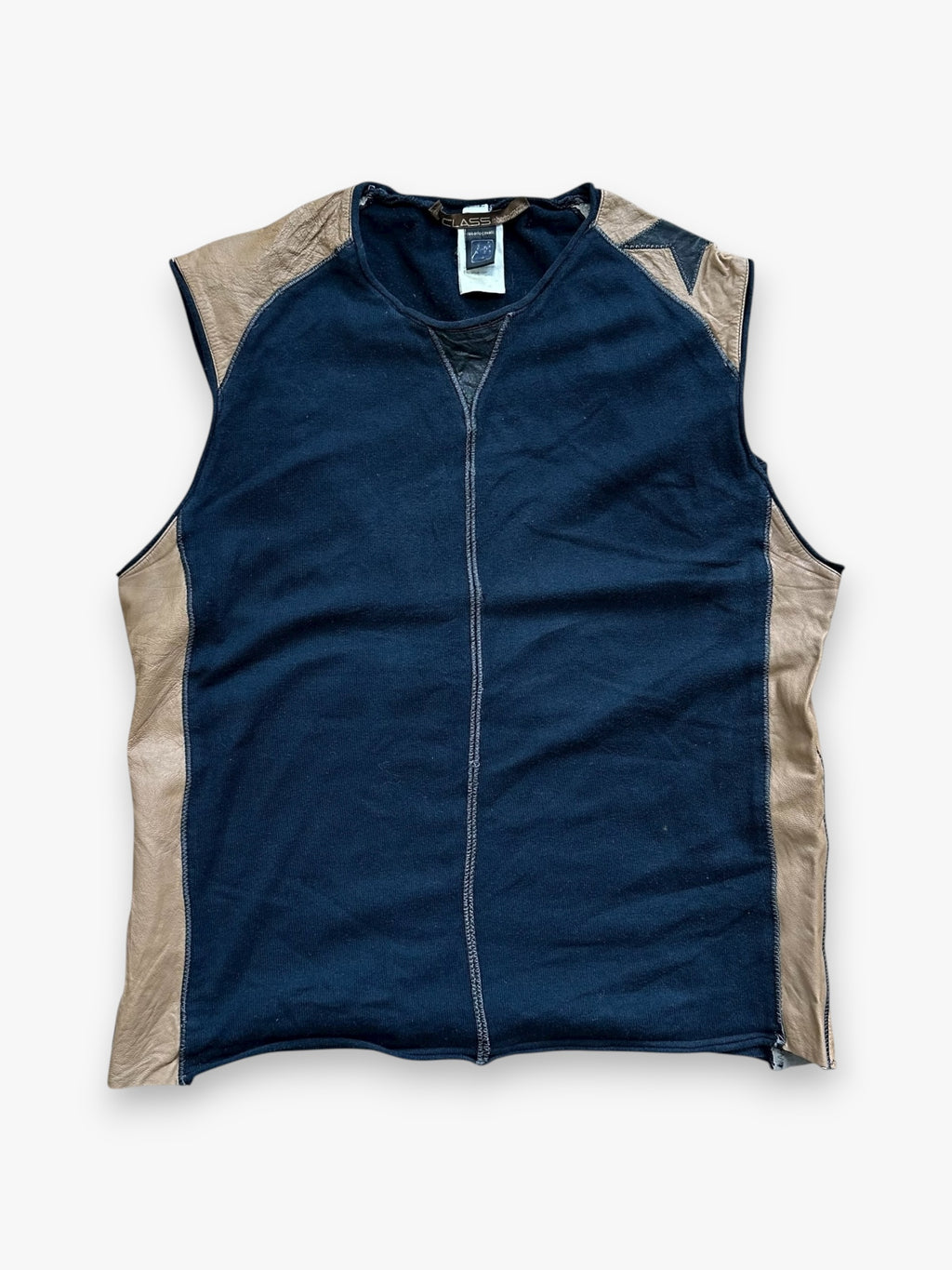 Jacket Roberto Cavalli Black Brown Leather vintage + Vest