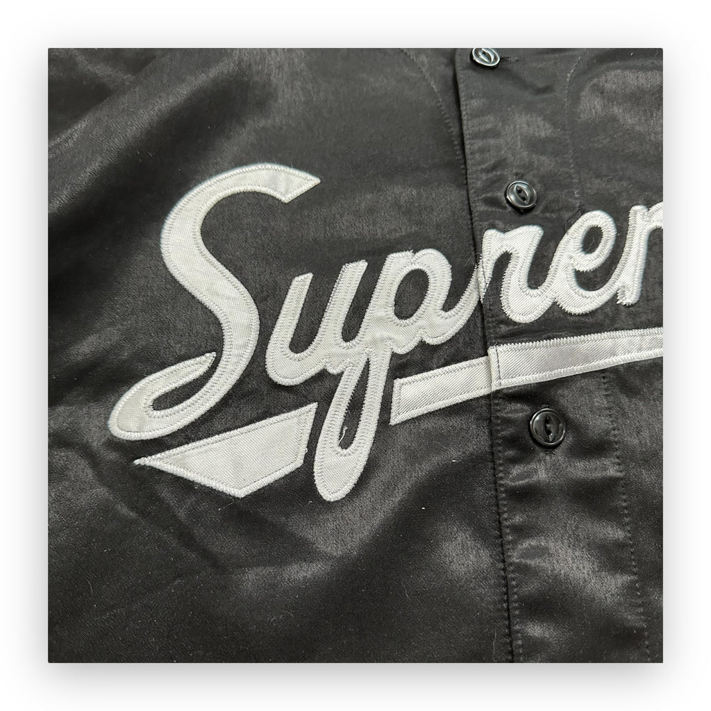 Jersey Supreme Satin Baseball Black SS17