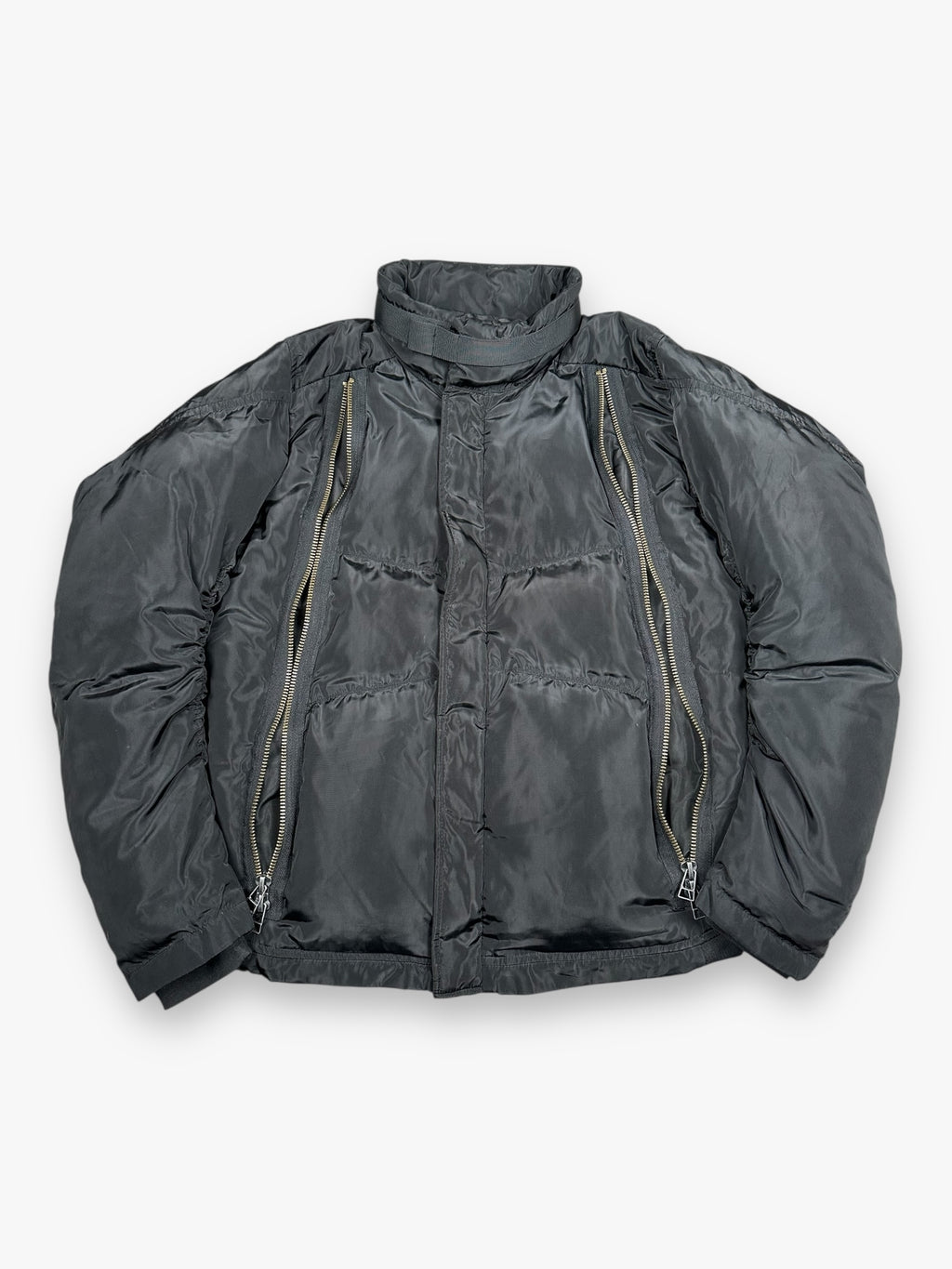 Puffer Jacket Marithe + Francois Girbaud 6-Zip Black AW07