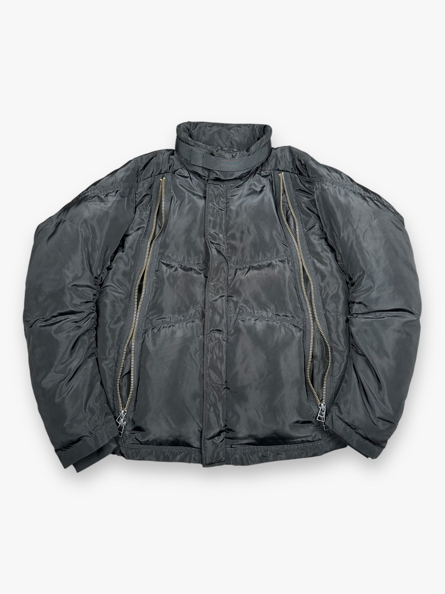 Puffer Jacket Marithe + Francois Girbaud 6-Zip Black AW07