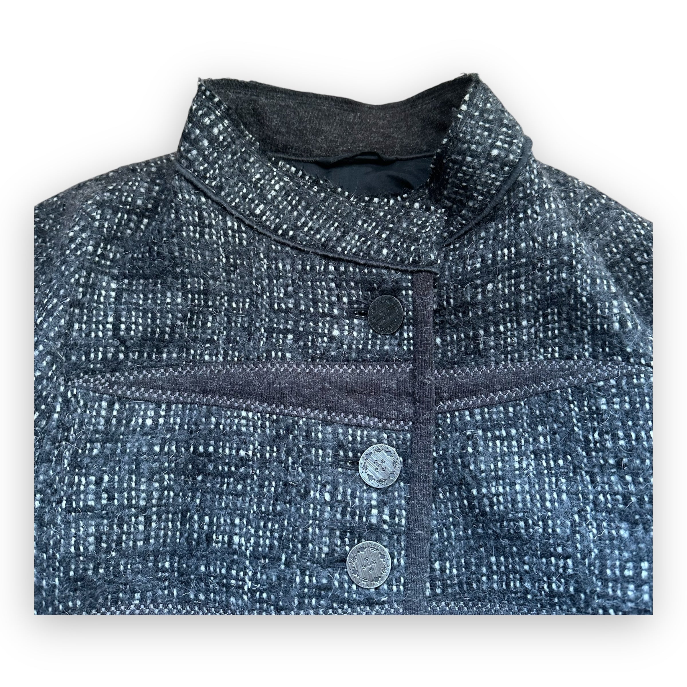 Jacket Marithé + François Girbaud Slash Tweed Black