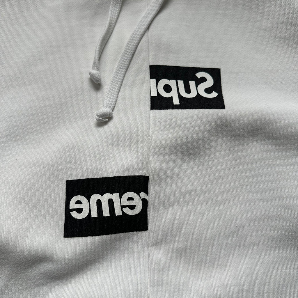 Sweatshirt Hoodie Supreme Comme des Garcons SHIRT Split Box Logo White FW18