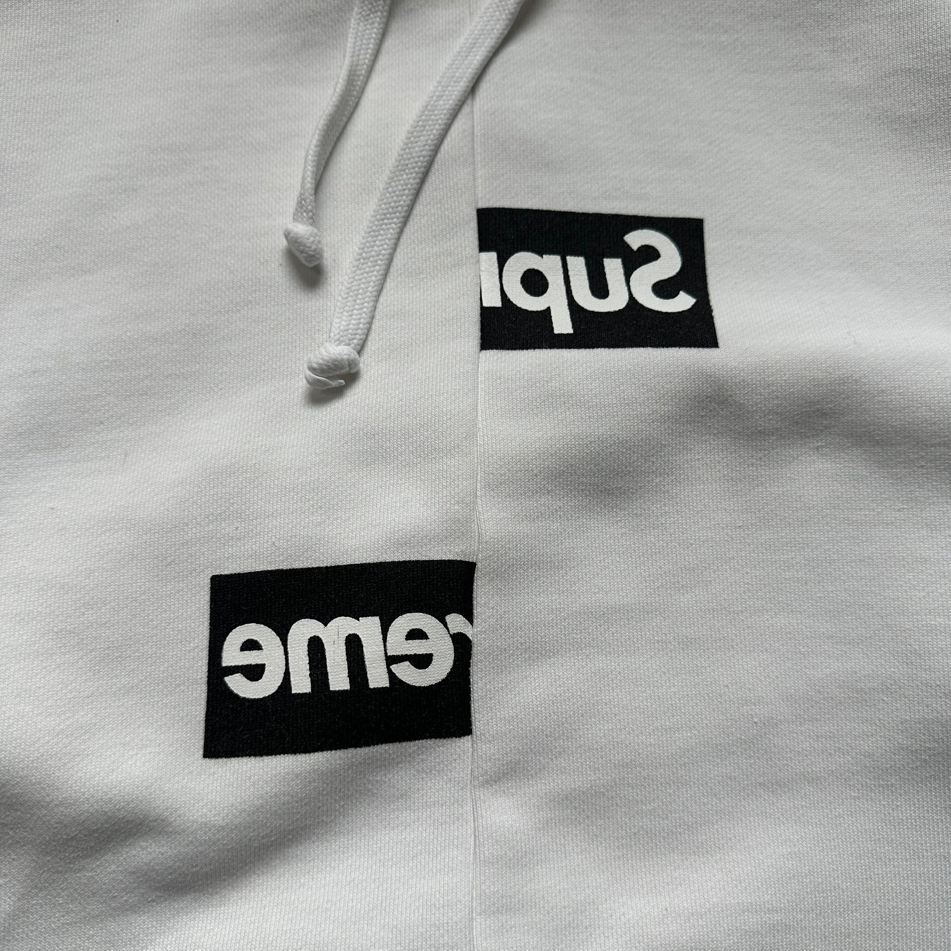 Sweatshirt Hoodie Supreme Comme des Garcons SHIRT Split Box Logo White FW18